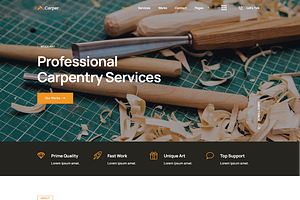 Carpenter & Craftman Elementor theme