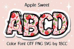 Apple Sweet OTF PNG SVG, a Symbol Font by DREAMs Soul G.