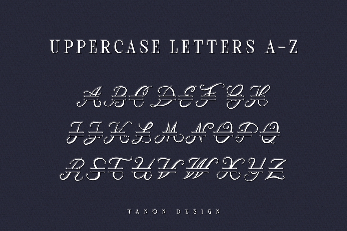 Alogoda Monogram font, luxury brand, a Script Font by Tanondesign (Photo 2 of 4)