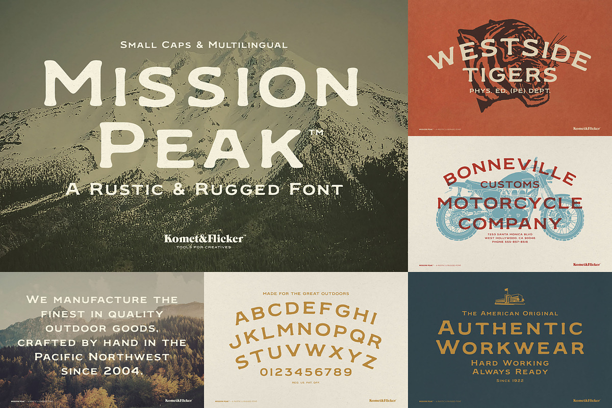 The Complete Rustic Fonts Collection, a Sans Serif Font by Komet & Flicker (Photo 9 of 18)