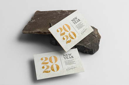 2020 New Year Golden Flyer Template, a Poster Template by Bordo