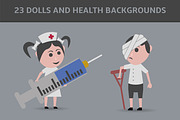 23 dolls and health backgrounds, a Healthcare Illustration by noche (Thumbnail 1 of 23)