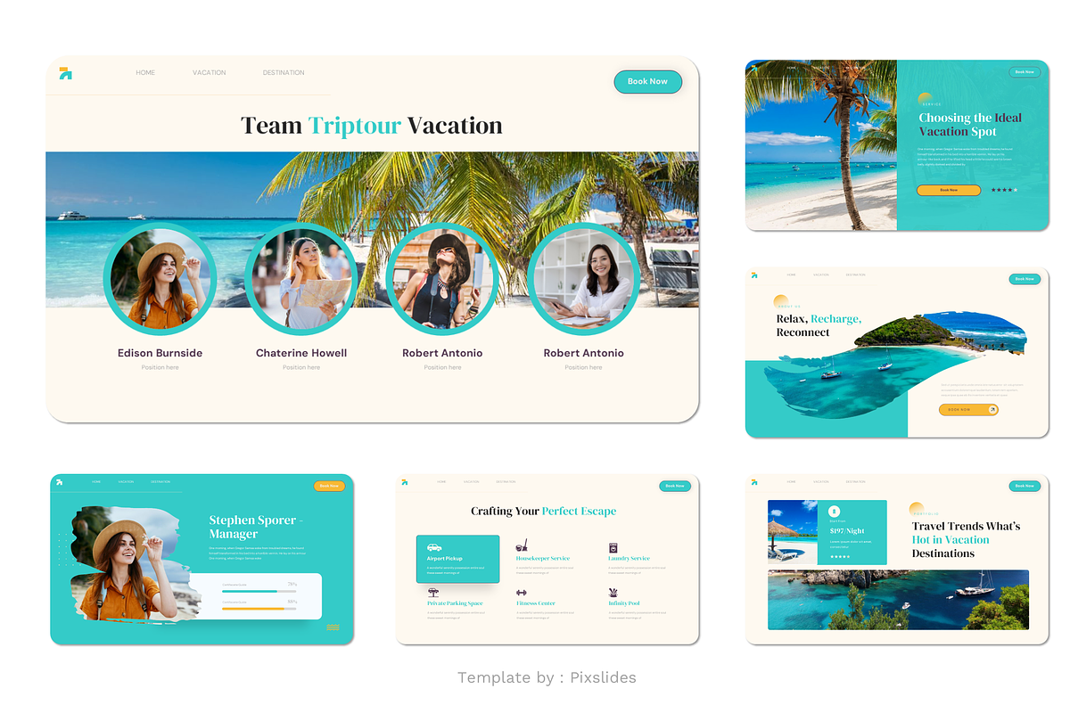 Vacation Holiday PowerPoint, a Presentation Template by Pixslides (Photo 4 of 7)