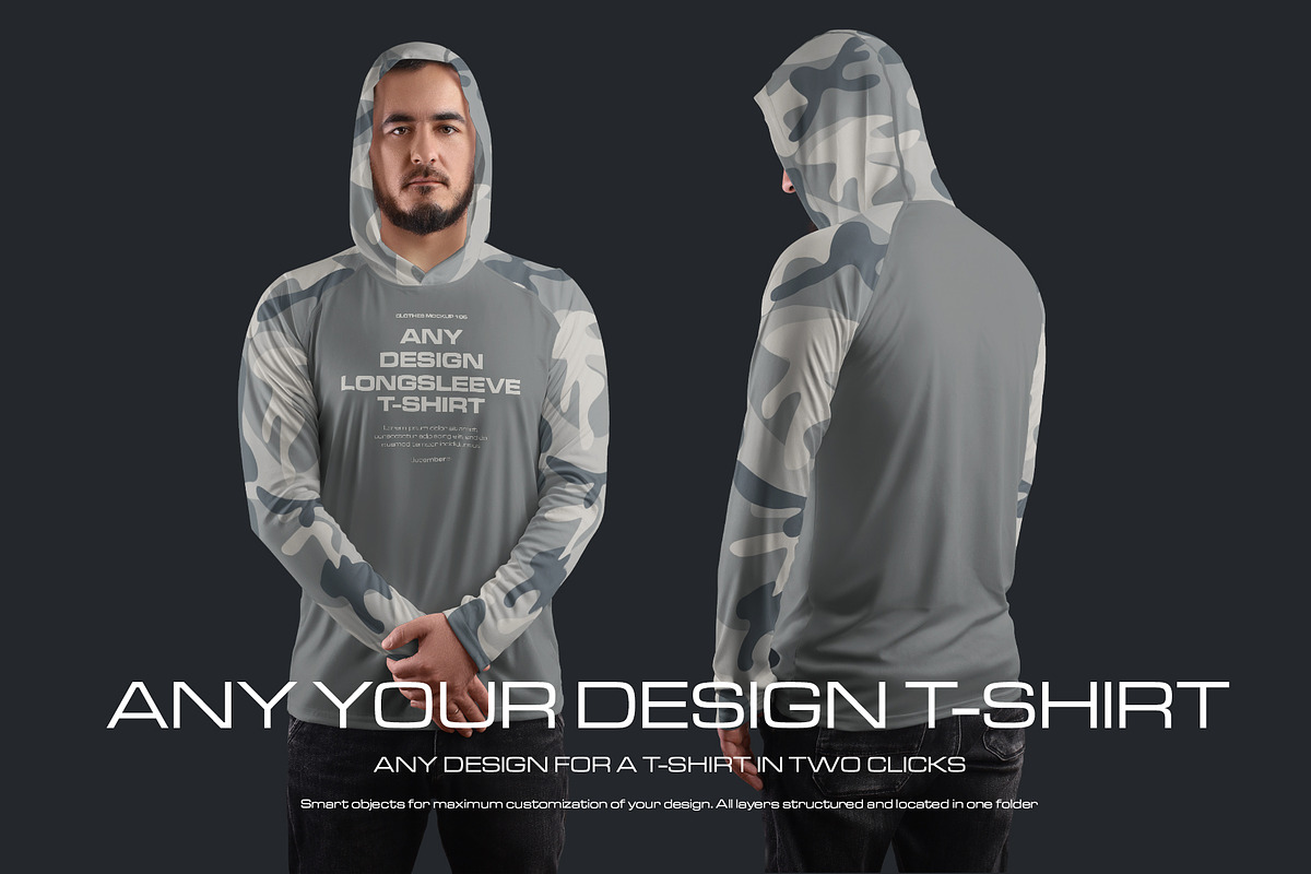 7 Men's Mockups Long Sleeve T-Shirt, a Shirt Mockup by Grow Design Craft Studio (Photo 4 of 7)