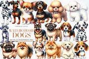 Watercolor Dogs Sublimation Bundle, an Illustration by Designworld (Thumbnail 1 of 5)