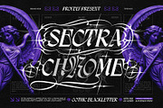 Sectra Chrome Typeface, a Blackletter Font by alit design (Thumbnail 1 of 17)
