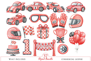 Little Racer, Watercolor Clipart, an Illustration by MockupWizard (Thumbnail 3 of 6)
