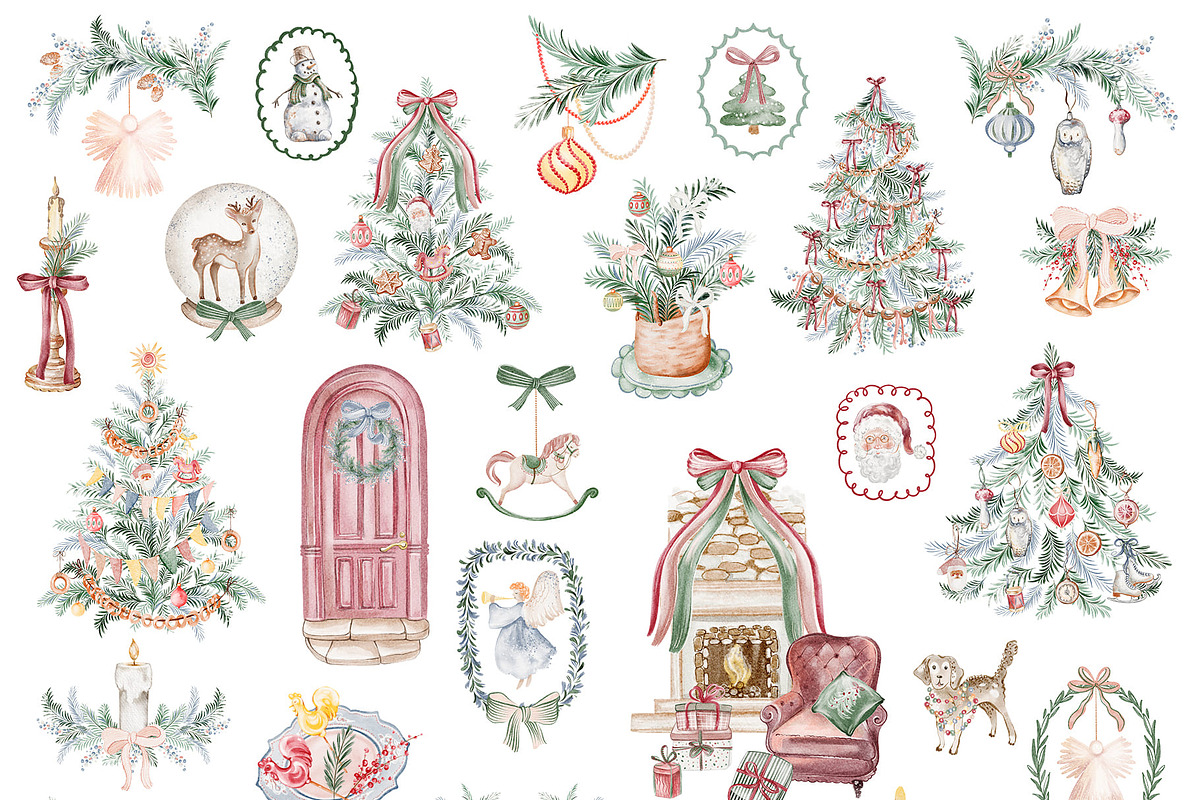 Christmas Joy Watercolor Collection, an Object Graphic by LenArt (Photo 11 of 16)