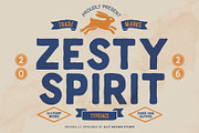 Zesty Spirit Typeface, a Sans Serif Font by alit design (Thumbnail 1 of 17)