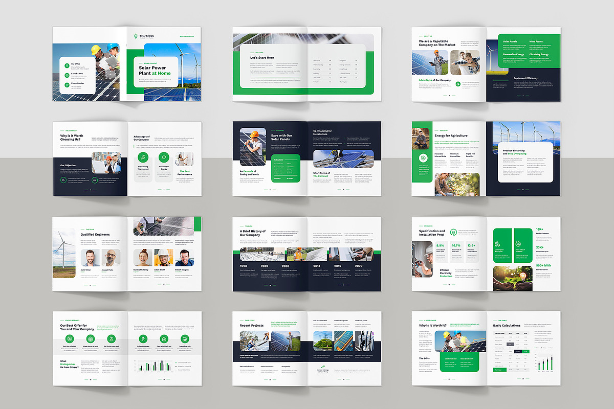 Solar Energy Company Profile Square, a Brochure Template by artbart (Photo 4 of 7)
