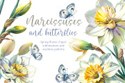 Narcissuses and Butterflies, an Illustration by Shabbypie (Thumbnail 1 of 19)
