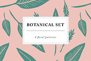 Botanical leaves patterns, a Pattern Graphic by Anis Illustration (Thumbnail 1 of 4)