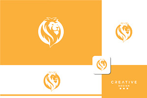 vector lion head logo design, a Branding & Logo Template by art_creater
