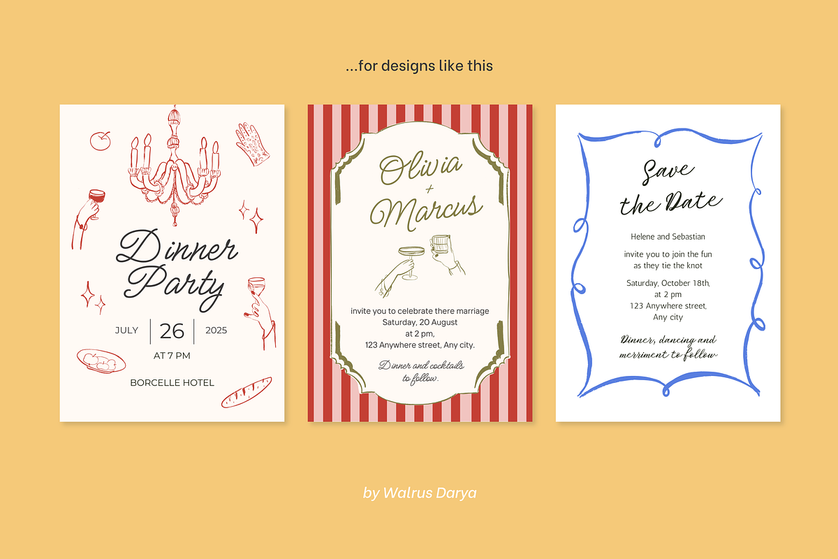 Whimsical Pencil Doodles Clipart, an Object Graphic by Walrus Darya (Photo 3 of 11)