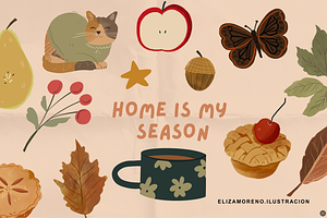 Home Is My Season 33 cozy stickers
