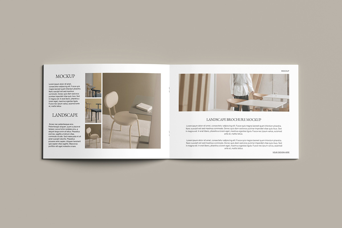 Landscape Catalog Brochure Mockup, a Books & Magazine Mockup by simuradi (Photo 3 of 9)