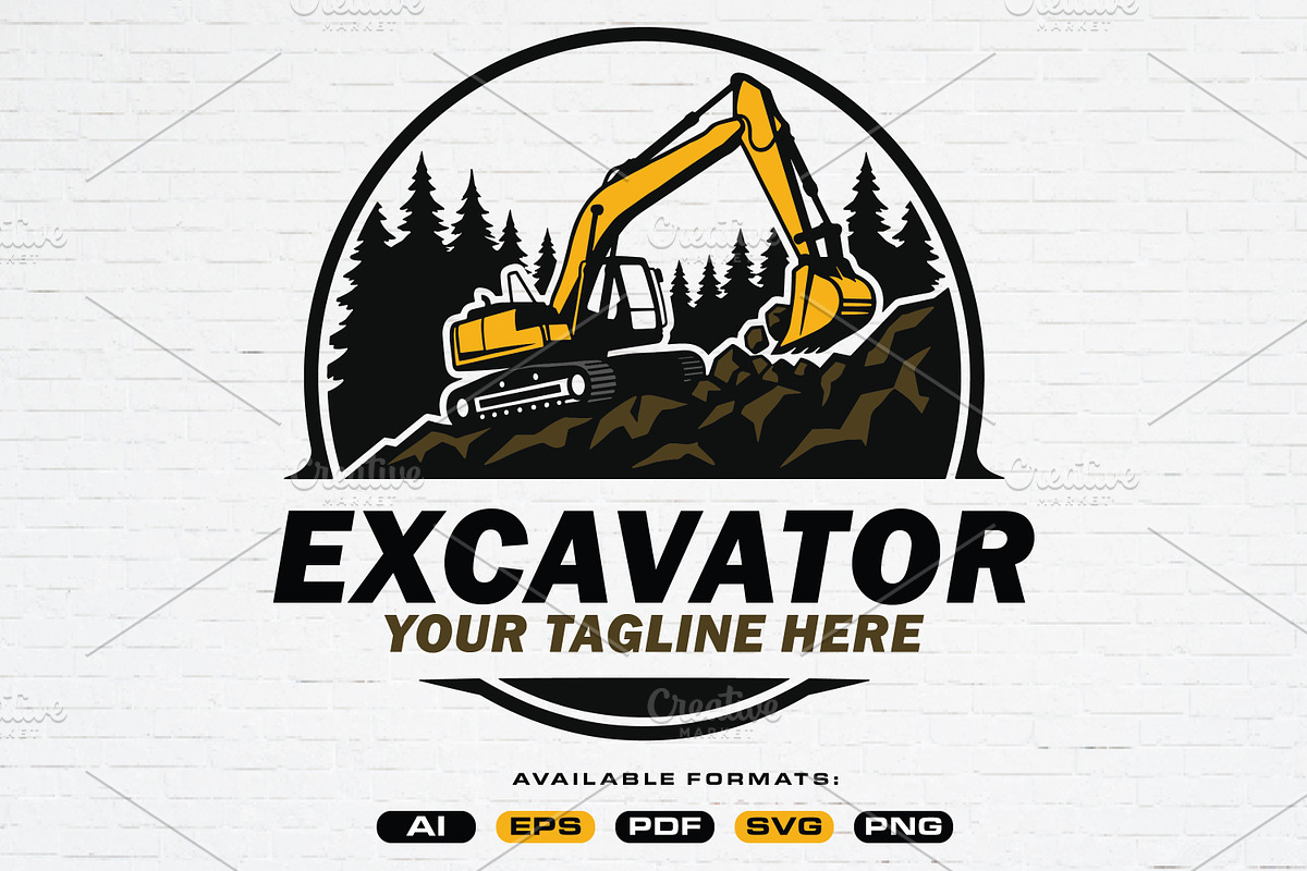 Heavy Equipment Logo Template, a Transportation Illustration by Guavanaboy (Photo 1 of 3)