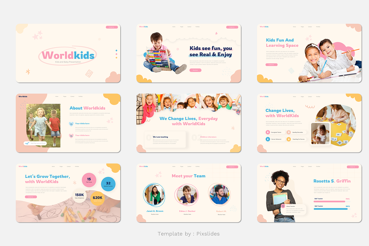 Kids and Baby Powerpoint, a Presentation Template by Pixslides (Photo 2 of 5)