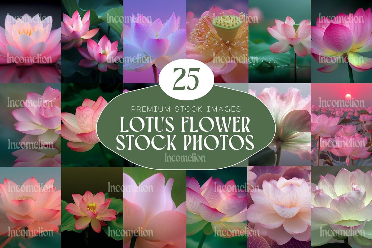 25 Vintage Lotus Flower Stock Photos, a Nature Photo by Incomelion (Photo 1 of 11)