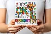 Its Ok to Be Different Autism, an Illustration by CraftArtStudio (Thumbnail 2 of 4)