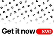 Social Media Icons SVG Vector Pack, a Solid Icon by Design Bits (Thumbnail 4 of 5)