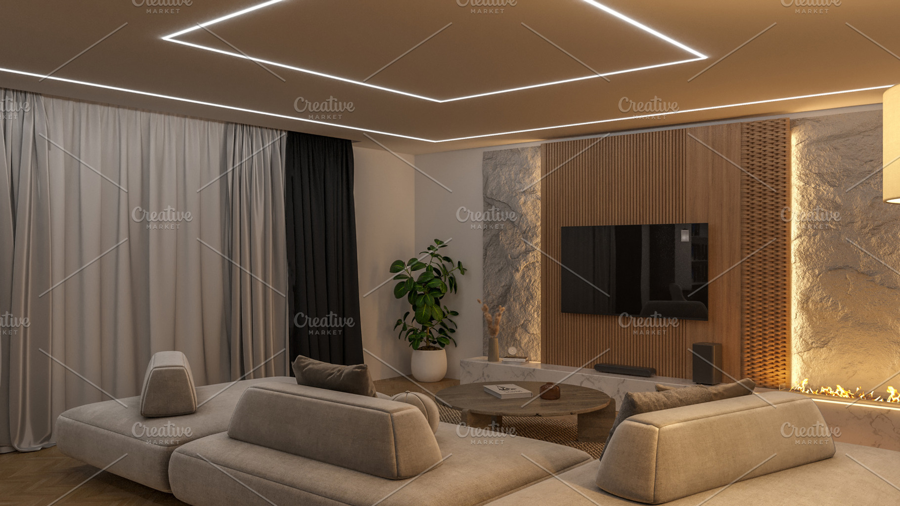 Modern living room, an Architecture Photo by Pozitivo