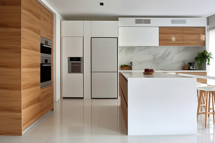 open-concept kitchen and living room, an Architecture Photo by Virgo Studio
