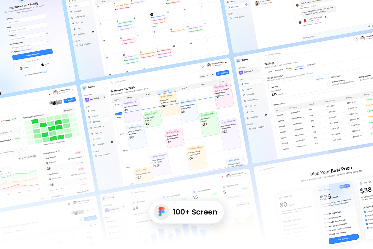 Tazkee - SAAS Project Management UI, a Landing Page Template by Agensip Design Agency (Photo 9 of 10)