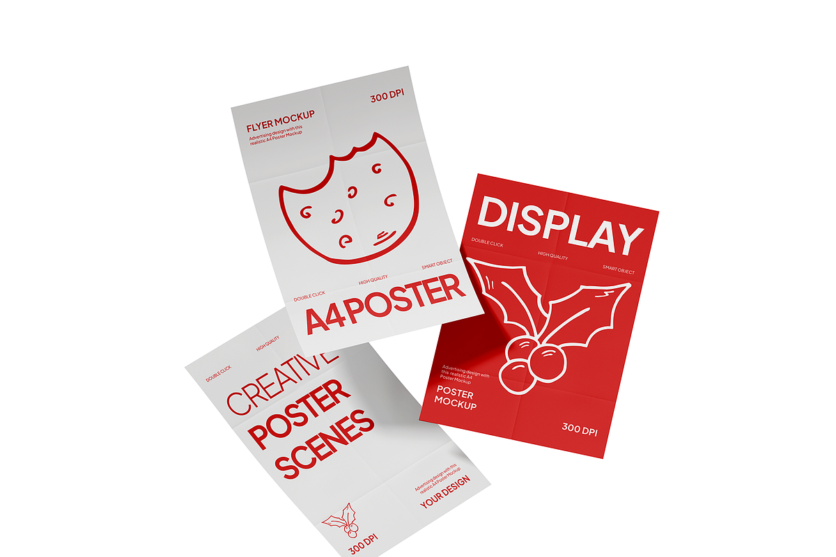 A4 Poster Flyer Mockup, an Advertising Mockup by Bartama Graphic (Photo 2 of 4)