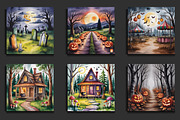 Watercolor Halloween Backgrounds, a Background Graphic by protabsorkar11 (Thumbnail 4 of 4)