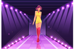 Fashion show. Beauty fashioned women, an Object Illustration by Onyx