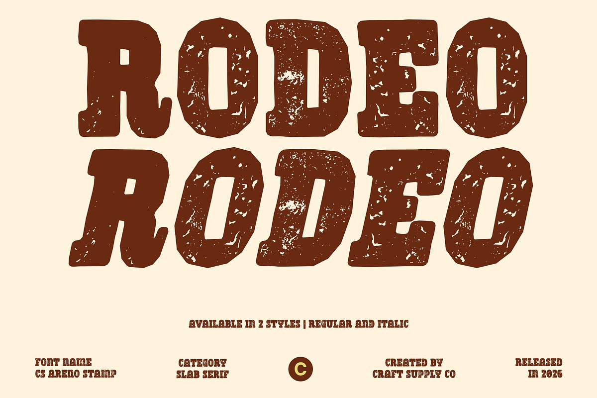 CS Areno Stamp, a Slab Serif Font by Craft Supply Co. (Photo 2 of 8)