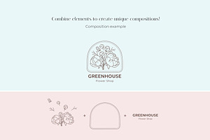 Floral Logo Elements And Templates