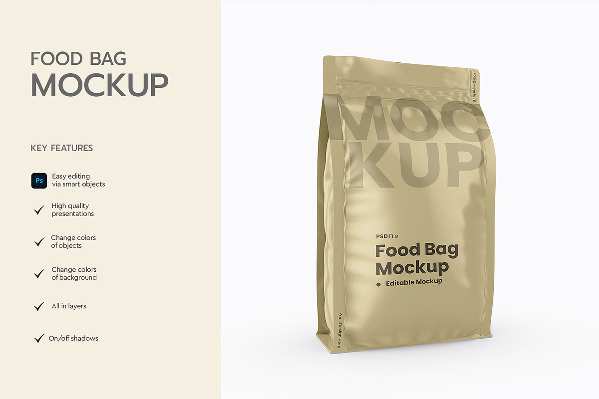 Stand Up Pouch PSD Mockup, a Product Mockup by graphypix (Photo 4 of 4)