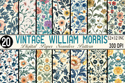 Vintage William Morris Style Floral, a Pattern Graphic by SVGArt (Thumbnail 1 of 9)