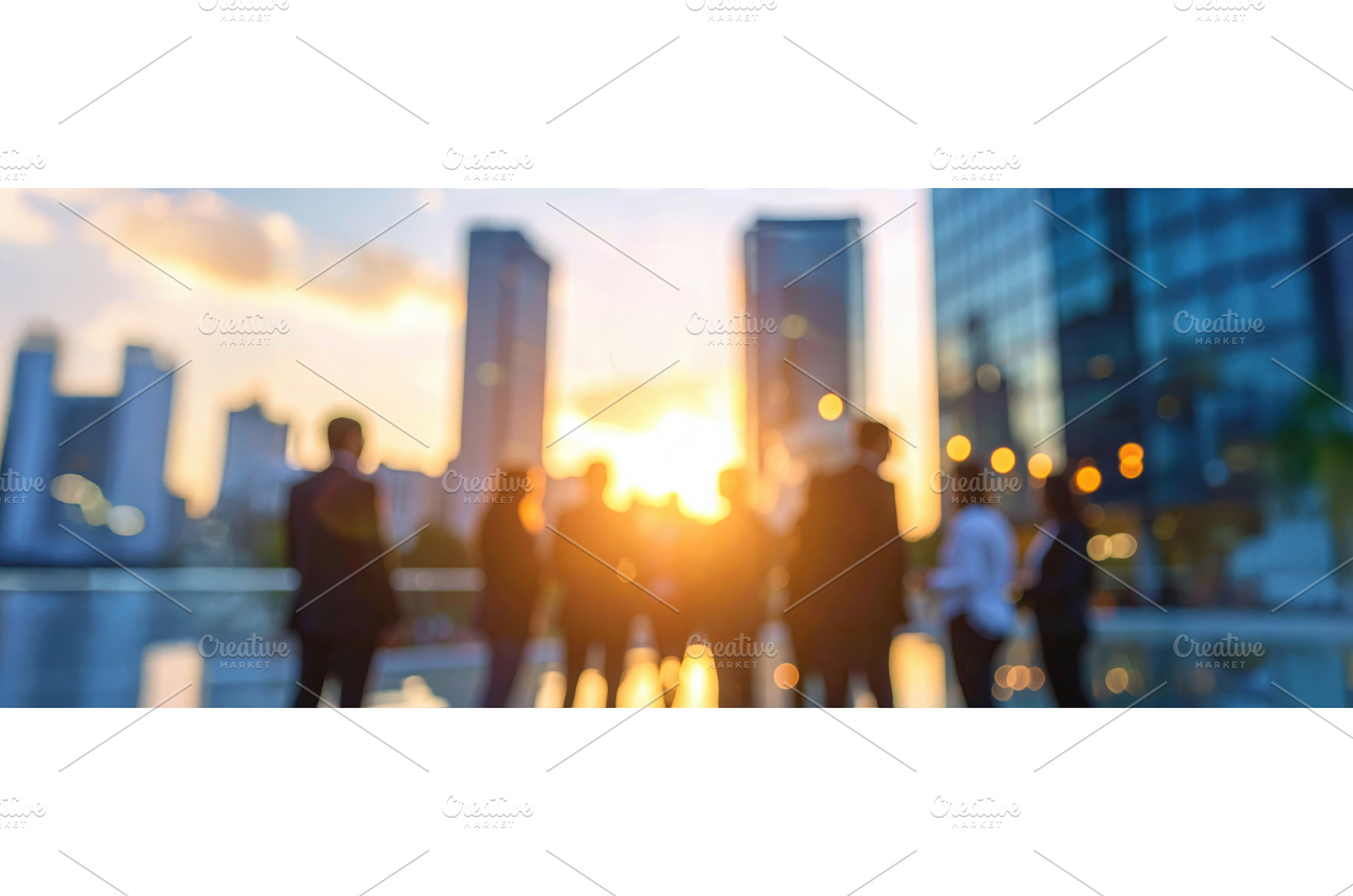 Business silhouettes against a, a Business Photo by Igor Tichonow