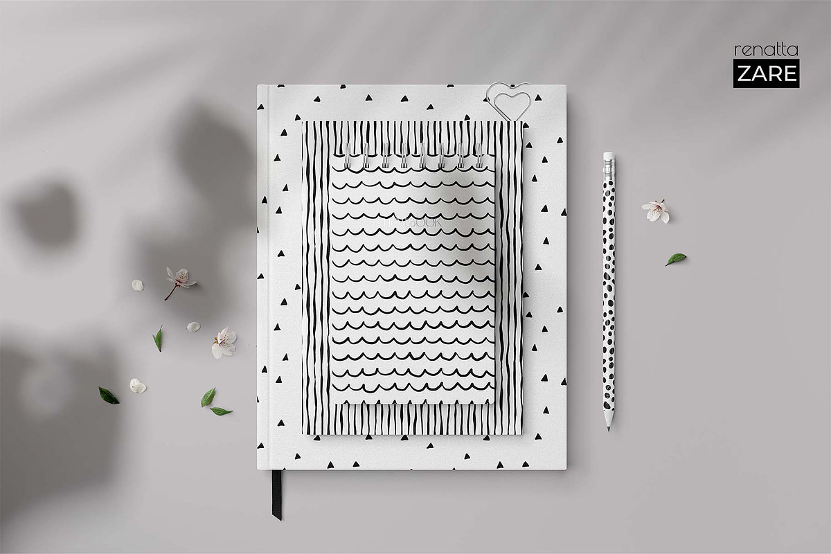 Hand Drawn Doodle Pattern Set, a Pattern Graphic by RenattaZare (Photo 3 of 8)