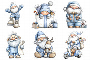 Christmas Santa & Reindeer Clipart, an Illustration by Daily.Designs (Thumbnail 4 of 5)