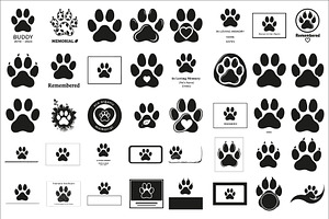 Heartfelt paw print memorial plaque, an Illustration by Amazin_art