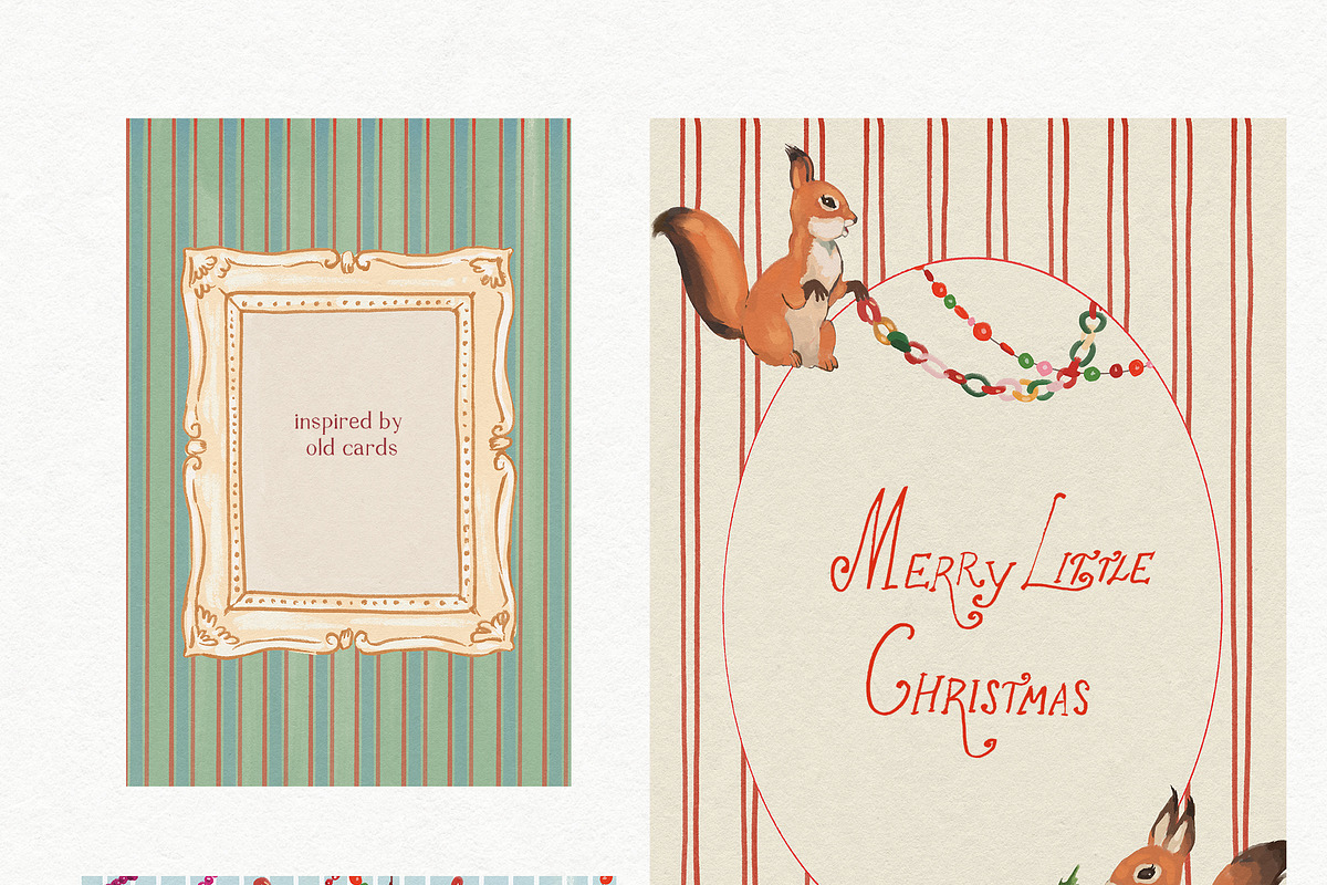 Vintage Christmas Illustrations, a Decorative Illustration by whiteheartdesign (Photo 16 of 22)