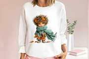 Whimsical Fall Autumn Kids Clipart, a Seasonal Illustration by Canvas Craft (Thumbnail 6 of 10)
