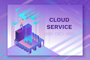 Cloud service 3d isometric set, a Background Graphic by Nadine's illustrations (Thumbnail 4 of 4)