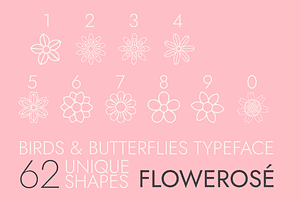 Flowerose Dingbats Font