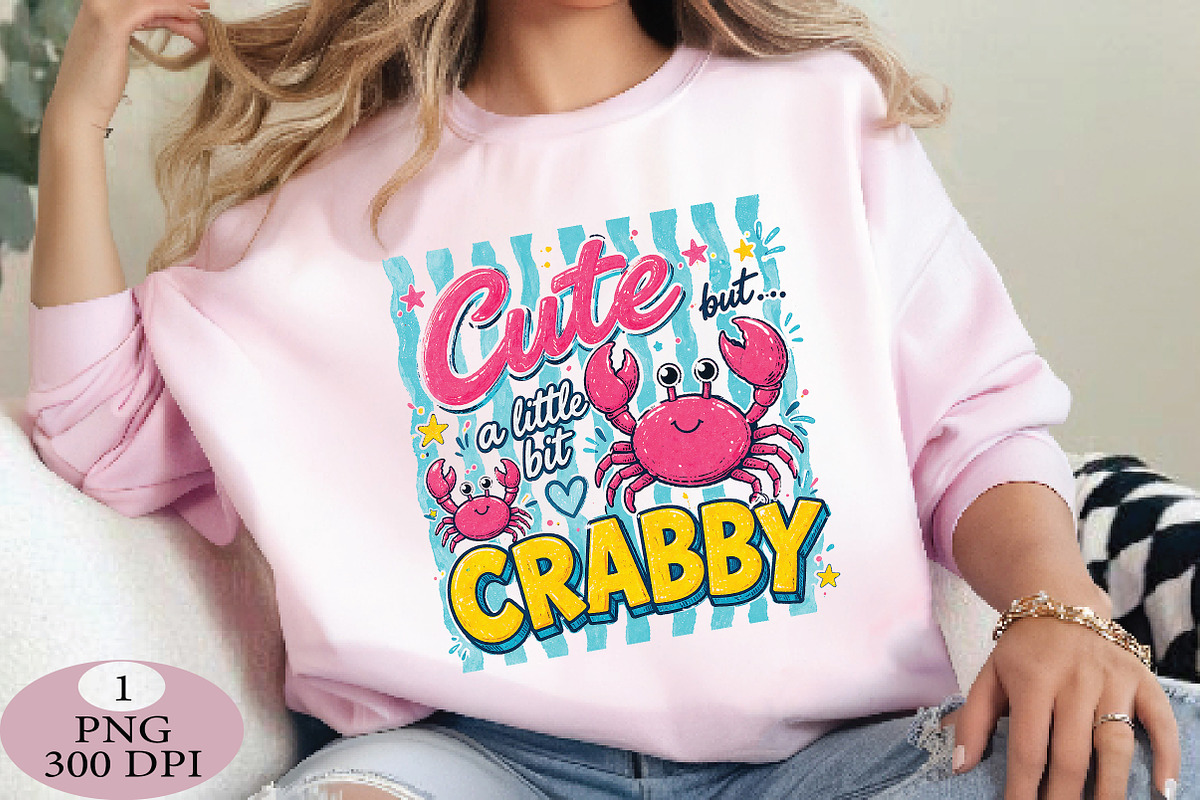 Cute Crab Funny Quote Summer PNG, an Illustration by Daily.Designs (Photo 2 of 5)