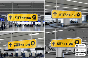Hanging Signboard Mockup