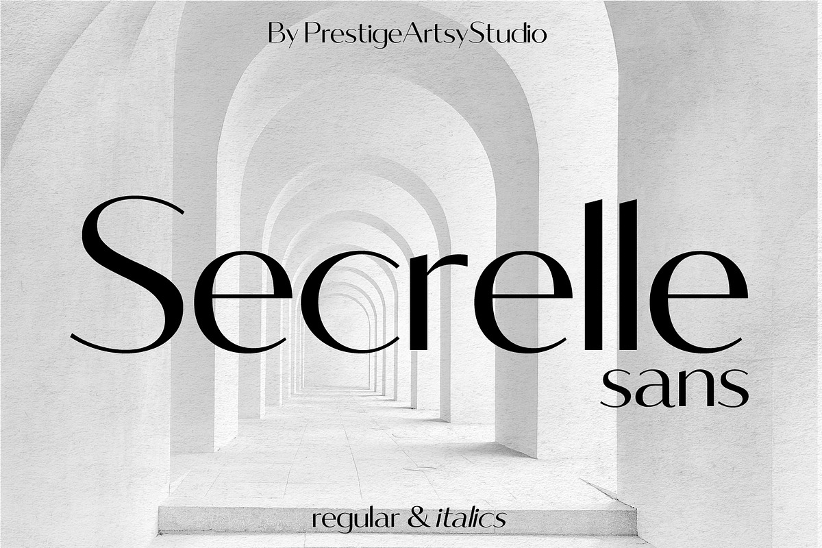 Secrelle Sans, a Sans Serif Font by Prestige Artsy Studio (Photo 1 of 9)