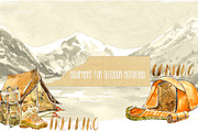 Outdoor Activities Watercolor Sketch, an Object Graphic by Cat In Colour (Thumbnail 2 of 6)