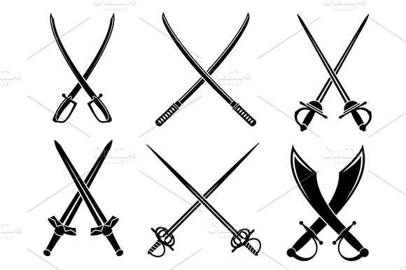 Swords Sabres And Longswords Set