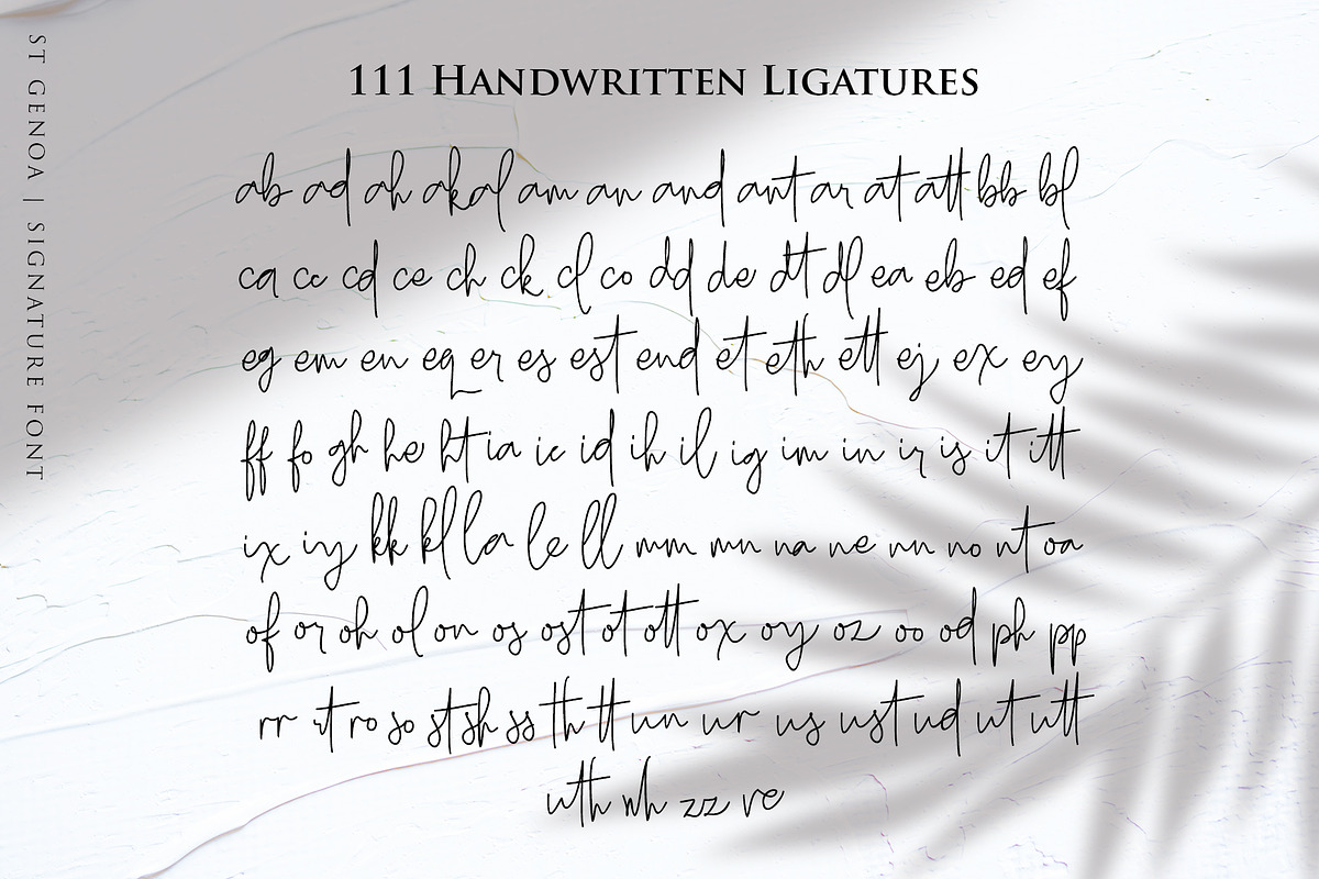 St Genoa - Signature Font preview 5