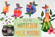 Watercolor magic potions collection, a Food Illustration by Olha's watercolor (Thumbnail 1 of 7)